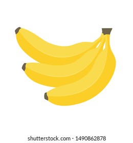 Banana in flat style. Banana icon. Vector illustration isolated on white background
