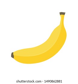 Banana in flat style. Banana icon. Vector illustration isolated on white background