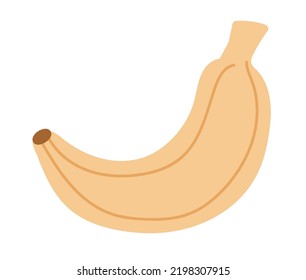Banana. Flat vector illustration in cartoon style.