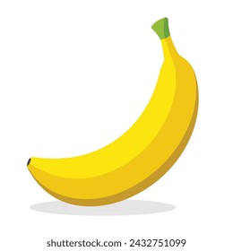 Banana flat vector illustration on white background