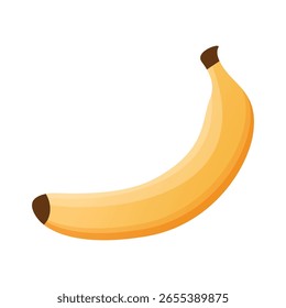 Ilustración vectorial plana de plátano sobre fondo blanco