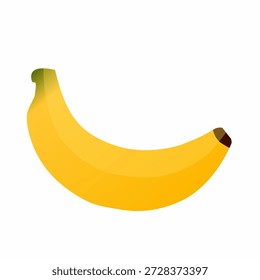 Banana em estilo de vetor plano para design de alimentos saudáveis. Ideal para imagens nutricionais, conteúdo infantil, marcas de supermercado, embalagens, menus e projetos de estilo de vida.