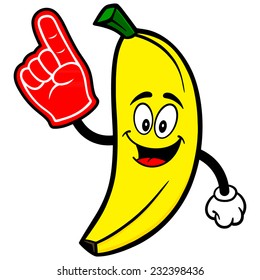 Banana with Foam Finger