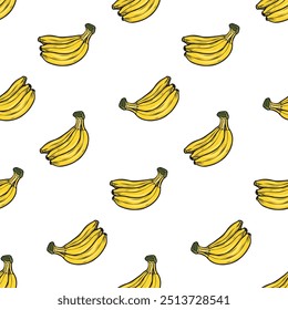 banana padrão alimentar vetor design branco fundo