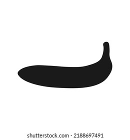 Banana food vector icon illustration fruit solid black. Organic vitamin symbol for vegetarian and sweet tropical nature isolated white