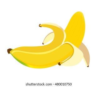 Banana Fresh Fuit Healthy Isolated Icon Stock Vector (Royalty Free ...