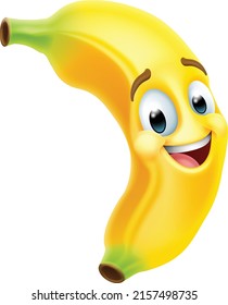 A banana fruit cartoon character emoticon mascot