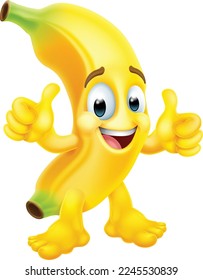 A banana fruit cartoon character emoticon mascot