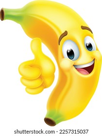 A banana fruit cartoon character emoticon mascot