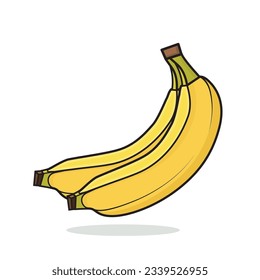 Banana. banana fruit. banana cartoon vector icon design illustration