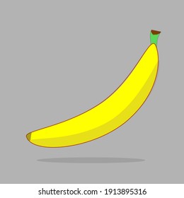 banana fruit design with a shadow under it