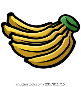 Banana Fruit Doodle Drawing Cartoon Illustration Vector