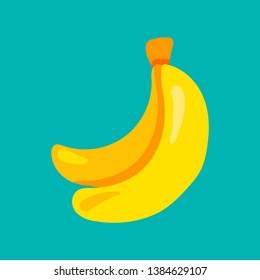 Banana fruit flat vector illustration