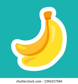 Banana fruit flat vector illustration