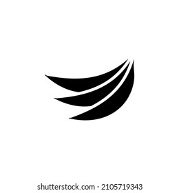 Banane, Obst, frisch, gesundes Solid-Symbol, Vektorgrafik, Illustration, Logo-Vorlage. Geeignet für viele Zwecke.