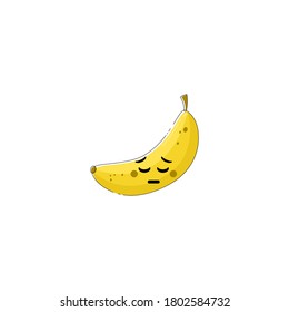 Banana fruit icon. fruit expression icon. pattern material. Vector illustration.