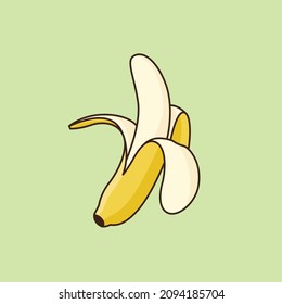 Banana Fruit Icon Flat Vector