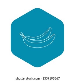 Banana fruit icon. Outline illustration of banana fruit vector icon for web