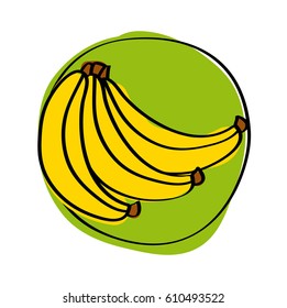 banana fruit icon over white background. colorful design. vector illustration