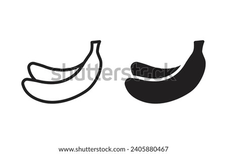 Banana fruit icon, Banana fruit sign vector for web site Computer and mobile app