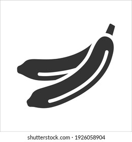 Icono de fruta de plátano, gráficos vectoriales