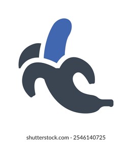 Banana fruit icon, Vector graphics