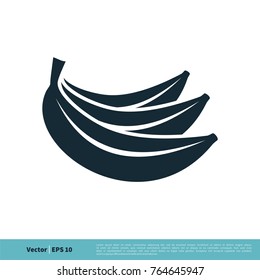 Banana Fruit Icon Vector Logo Template Illustration Design. Vector EPS 10.
