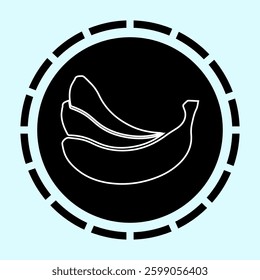 banana fruit icon vectors illustration
