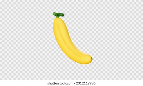Banana fruit , isolated on transparent background , illustration Vector EPS 10