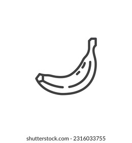 Banana fruit line icon. linear style sign for mobile concept and web design. Banana outline vector icon. Symbol, logo illustration. Vector graphics