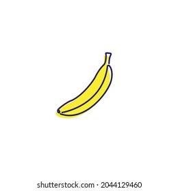 BANANA FRUIT LINE LOGO VECTOR SYMBOL ICON ILLUSTRATION MODERN DESIGN