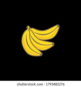 Banana fruit logo design vector template