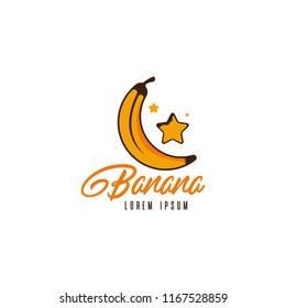 Banana fruit logo. Fresh fruit logo template