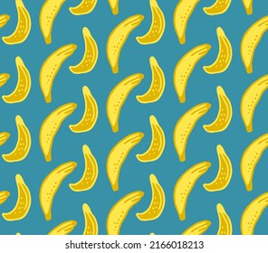 Banana fruit logo seamless pattern