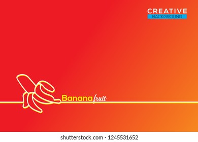 banana fruit minimal background