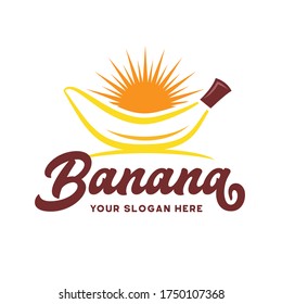 Naturaleza De La Fruta De La Banana Sencillo Símbolo Único De Icono Para Empresas. Vector aislado.