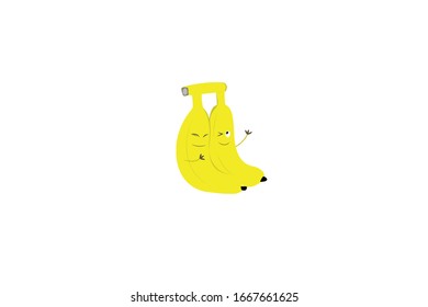 Banana Fruit Object Vektorillustration Fruit Illustration