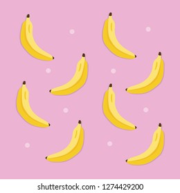 Banana Fruit Pattern Design Wallpaper. Fruit icon template for website, social media, or presentation. Fruit business logo.
