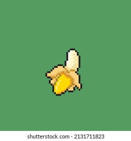 banana fruit in pixel style