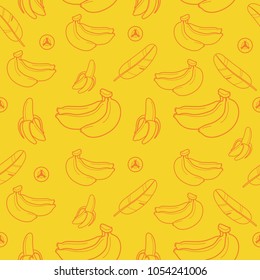 Banana fruit seamless pattern background vector format
