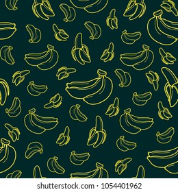 Banana fruit seamless pattern background vector format