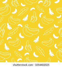 Banana fruit seamless pattern background vector format
