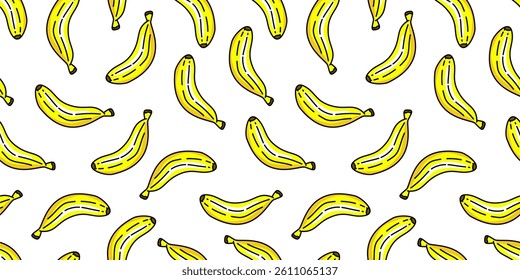 banana fruit seamless pattern background. banana pattern background. banana cute illustration background.