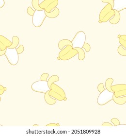 Banana fruit seamless pattern cute design