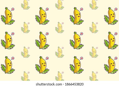 banana fruit seamless pattern, fruit style background, suitable for business, social posts, banners, etc, vector eps 10