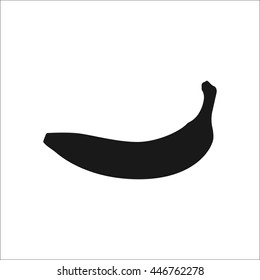 Banana Silhouette Icon Vector Illustration Isolated Stock Vector ...