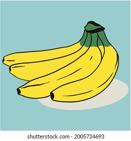 Diseño tropical de vectores de fruta bananera