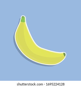 Banana frucht-Vektorillustration für Grafikdesign, Ikone, Aufkleber, Logo, Website, Social Media, mobile App, i Illustration