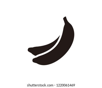 Banana fruit vector icon