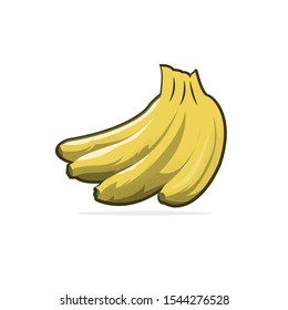 Banana Fruit vector icon with gradient shadow 